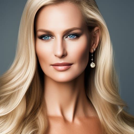 Stunning Portrait of a Tall Blond Woman