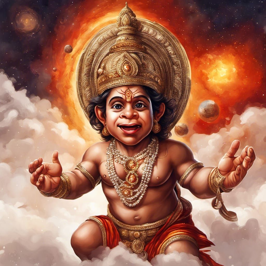 Lord Hanuman in baby form...