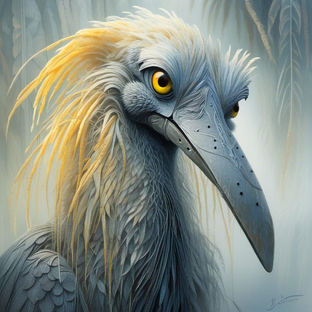 Shoebill <lora:Creepy Cute V2:1.0>