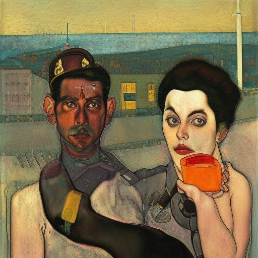 Steampunk Arrest in Dystopian Sunny City