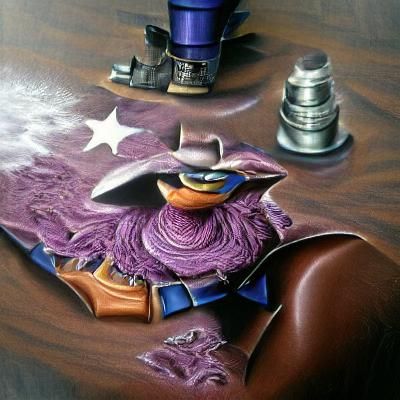 Cartoon Superhero Duck Ready for Action