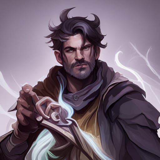 Ghostly Bard Spirit Head and Shoulders Portrait