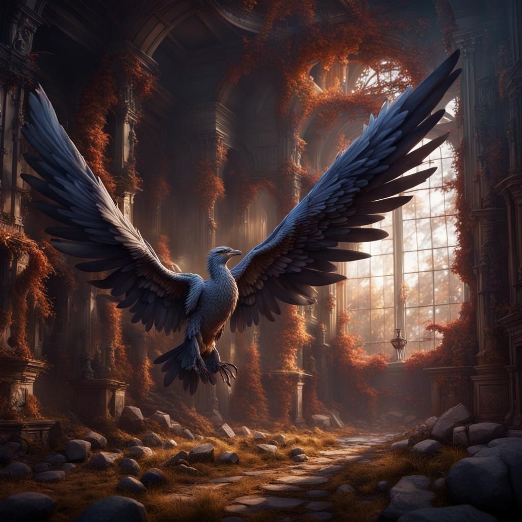 Angelic Ascension: A Detailed Matte Painting