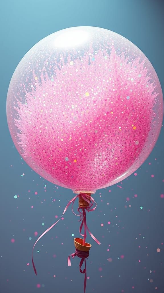 Surreal Balloon Explosion in Whimsical Dreamlike State