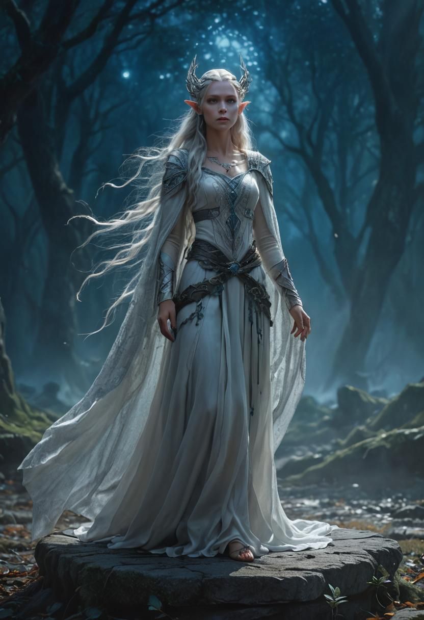 Elven Portrait in Lord of the Rings Style