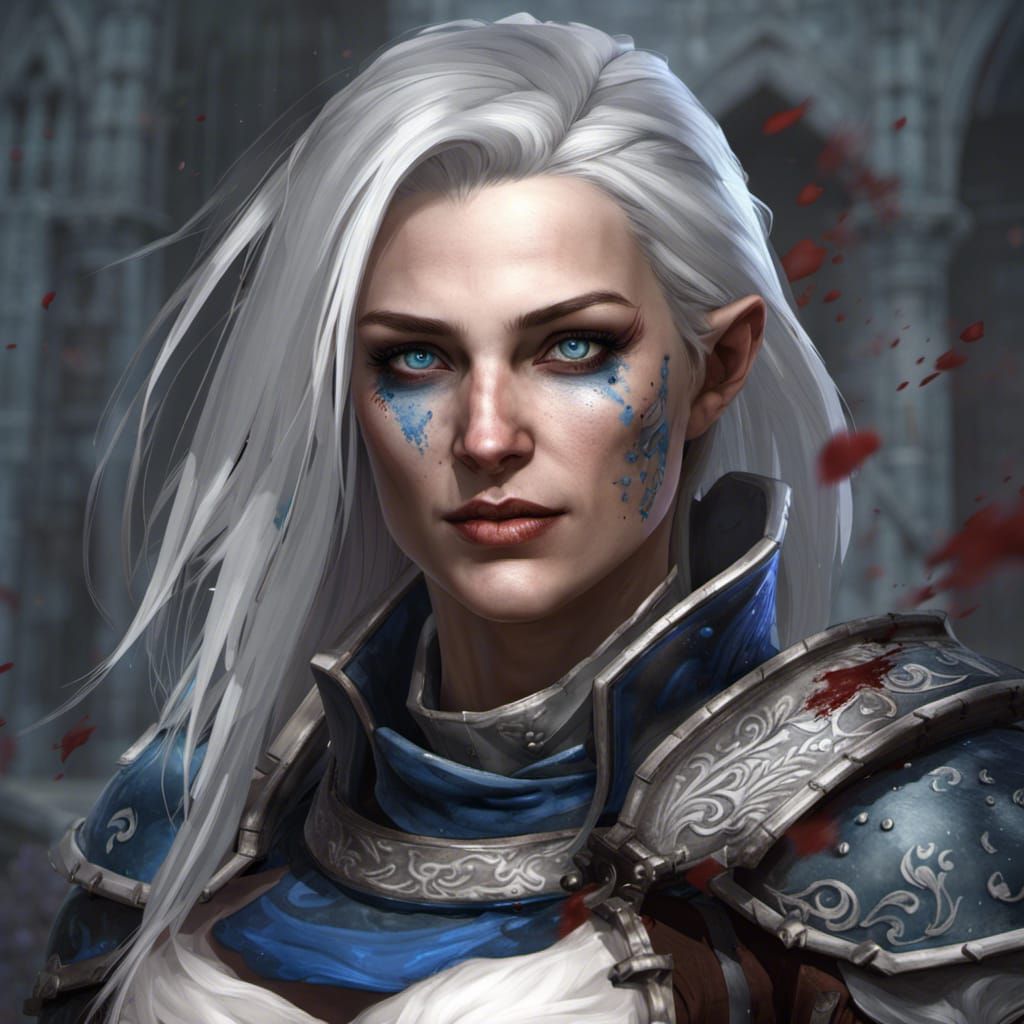 Female Warrior in Armor: Dark Fantasy Concept Art