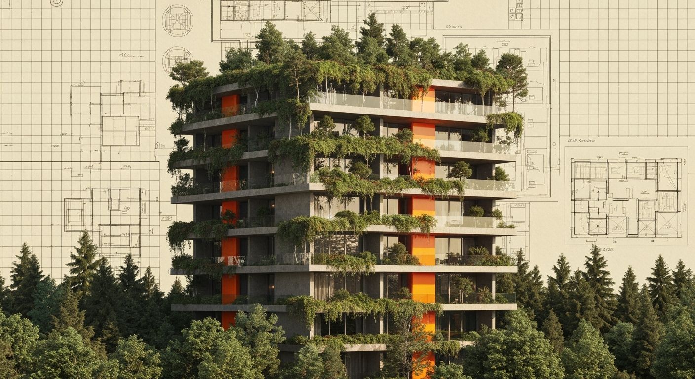 Futuristic Forest Building in Hyper-Realistic Style