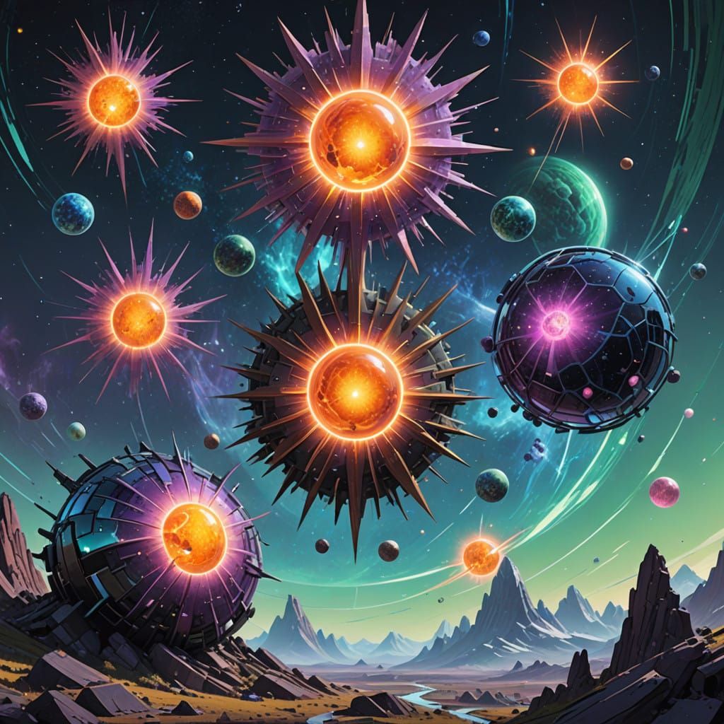 Celestial Vortex of Iridescent Star Clusters