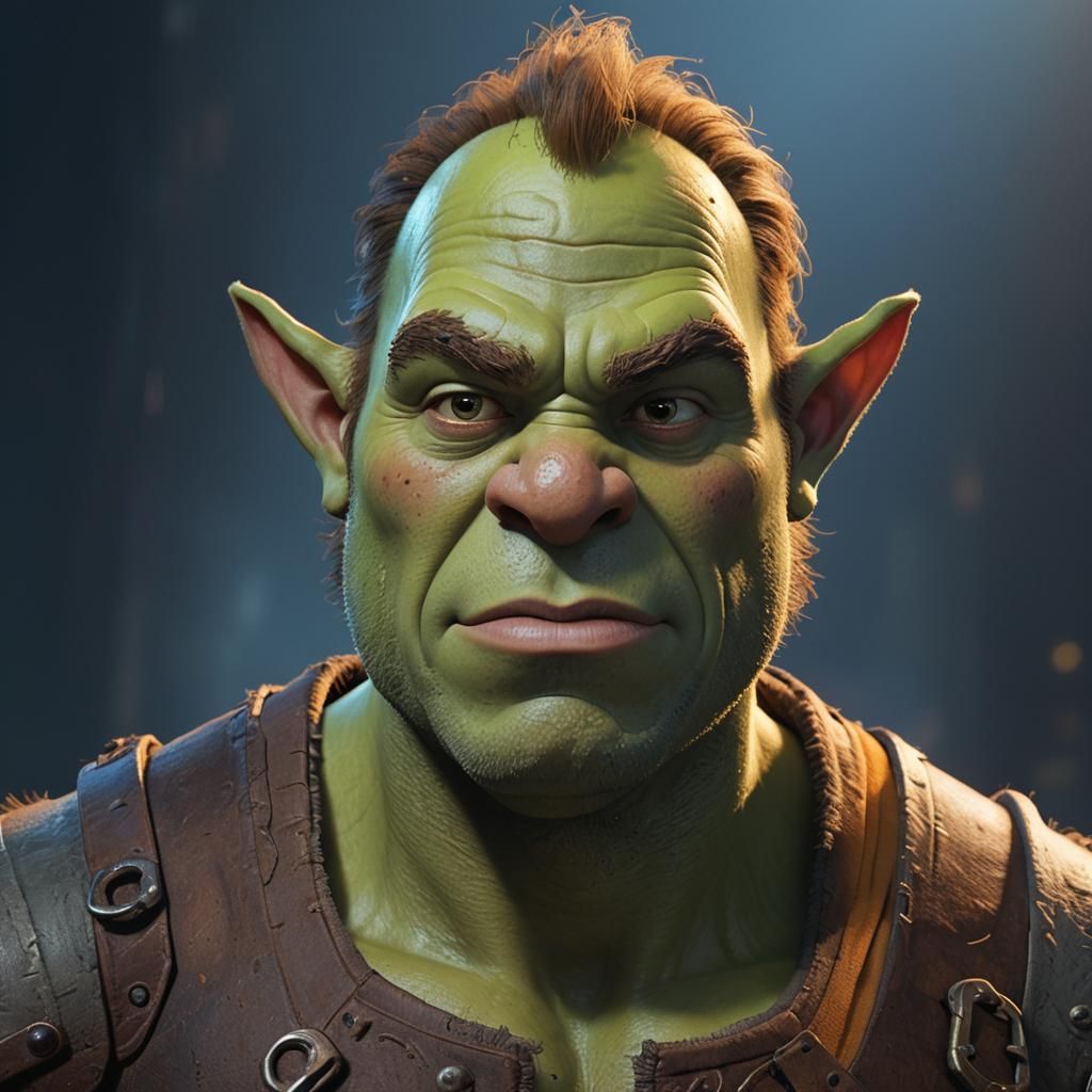 Skinny Shrek Portrait in Artgerm Style