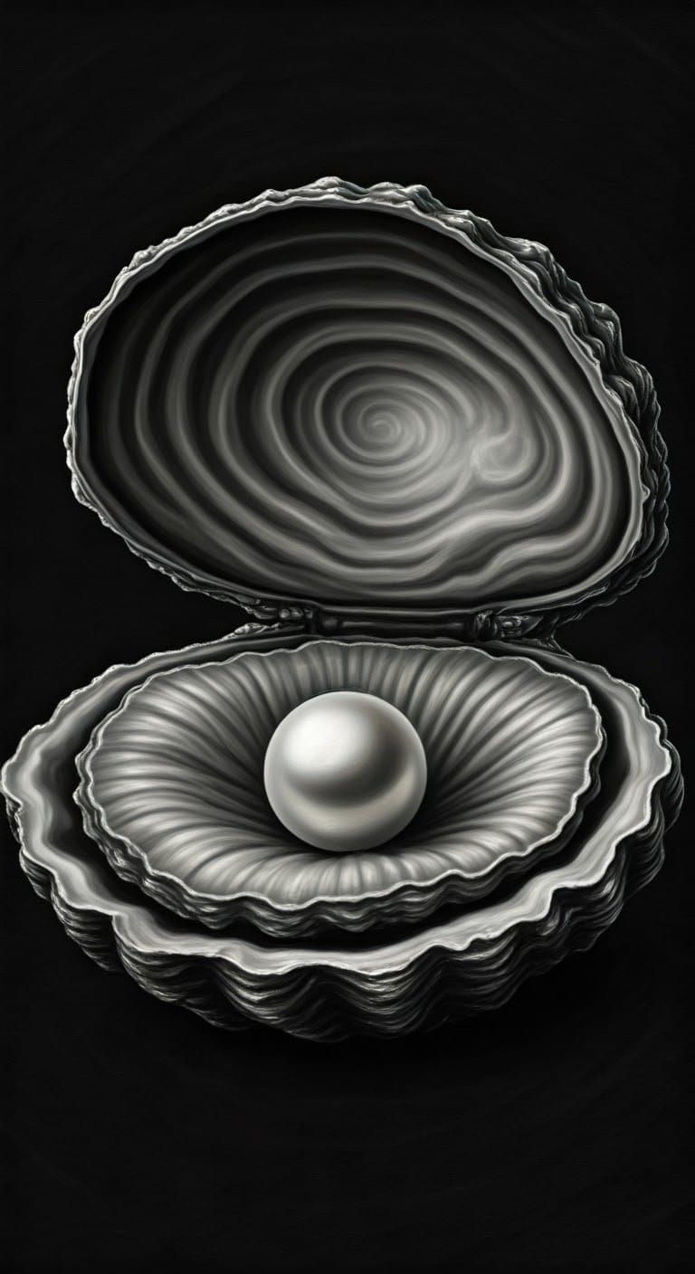 Giant Oyster Shell Reveals Luminous Pearl