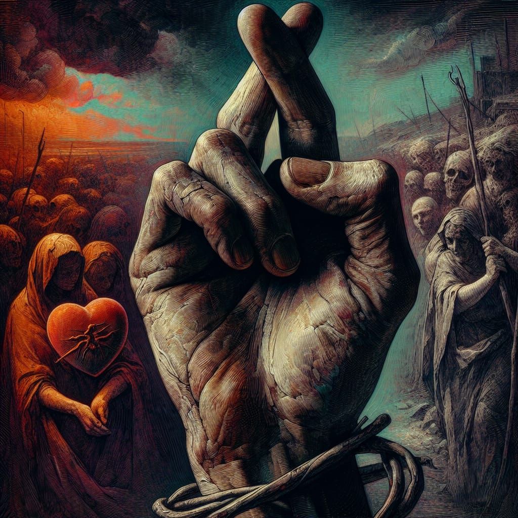 Solemn Promise: A Darkly Dramatic Image