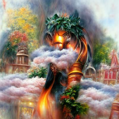 Agni, God of Fire in Ethereal Fantasy Style