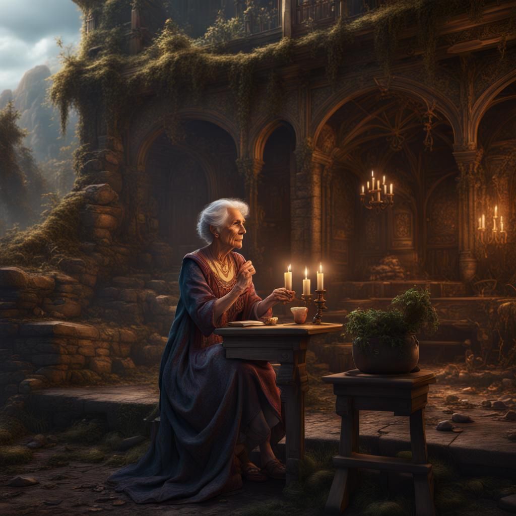 Enchanting Elder Shares Magical Stories: Fantasy Art