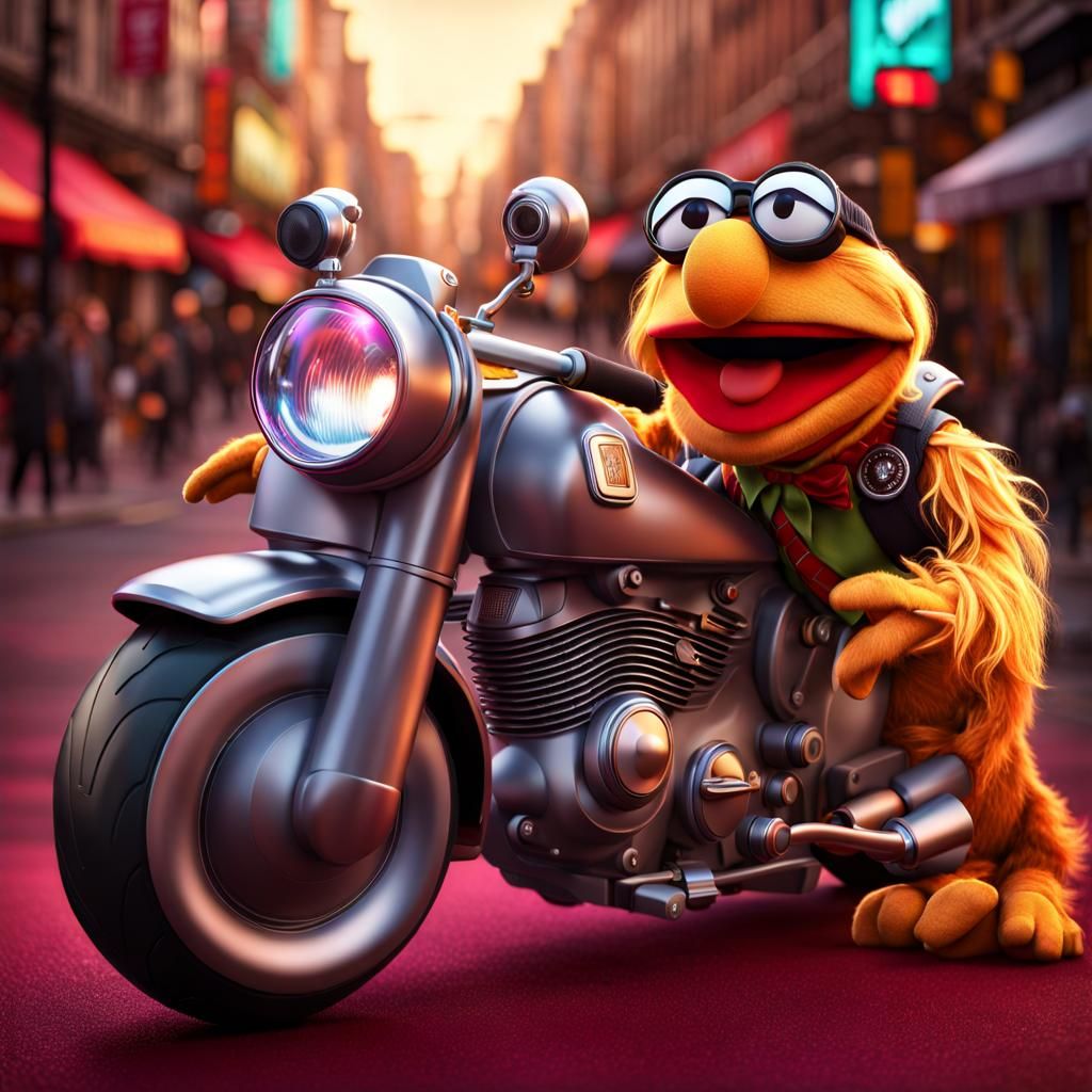 Muppet Shows Off Fancy Helmet as 3D Digital Art