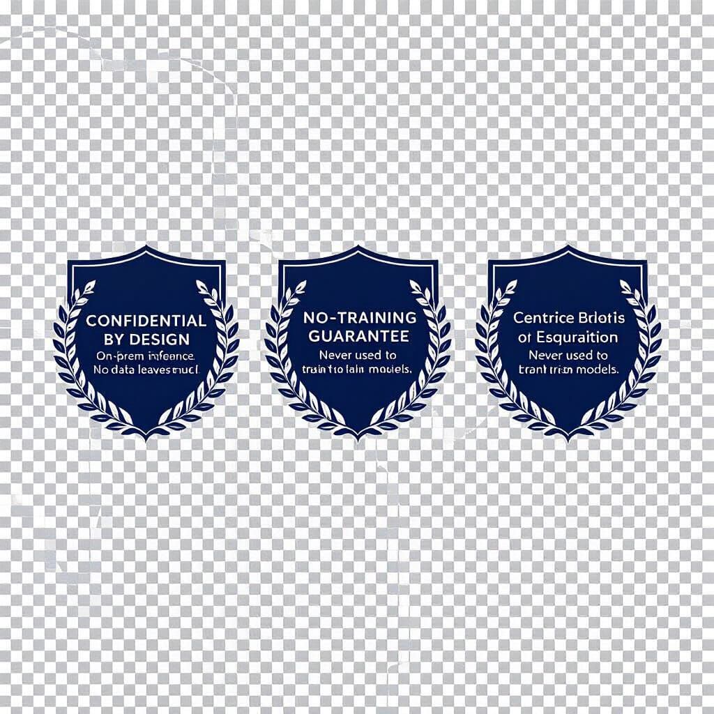 Elegant Shield Badges with Laurel Wreaths in Minimalist Whit...