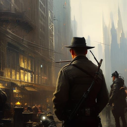 Toothpick in Fantasy Setting: Detailed Line Art