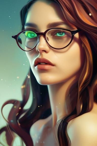 Cannabis Influencer Portrait in Art Nouveau Style