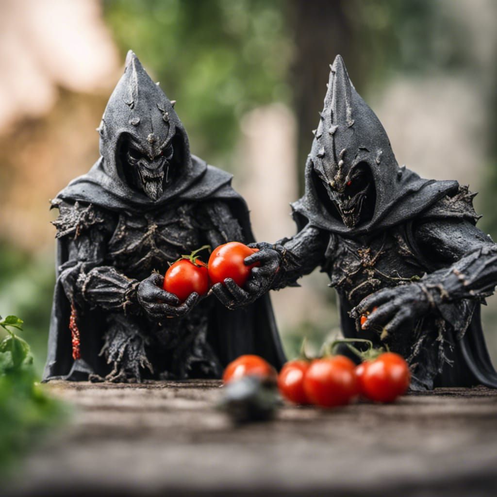 Morgoth Snacking on Cherry Tomatoes, Natural Lighting