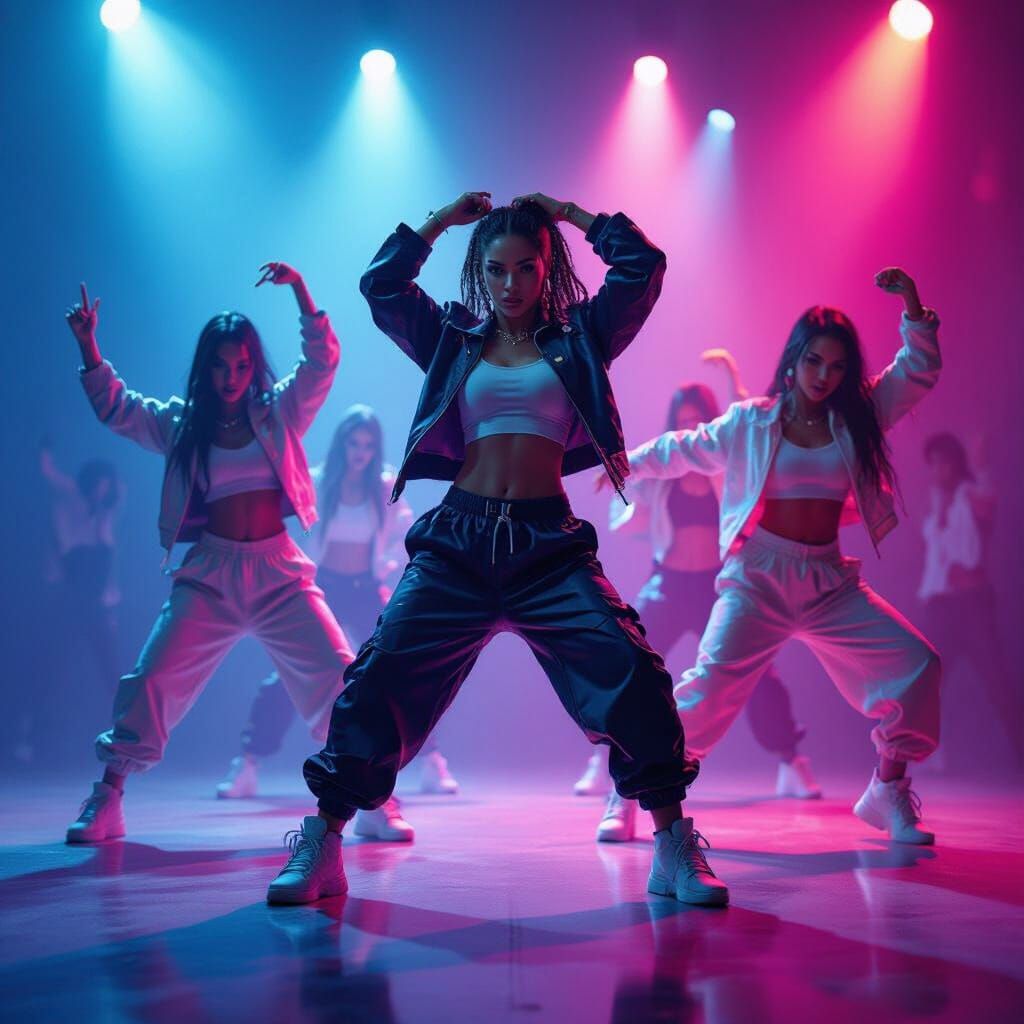 Dynamic Dance School Poster in Fantasy Concept Art Style