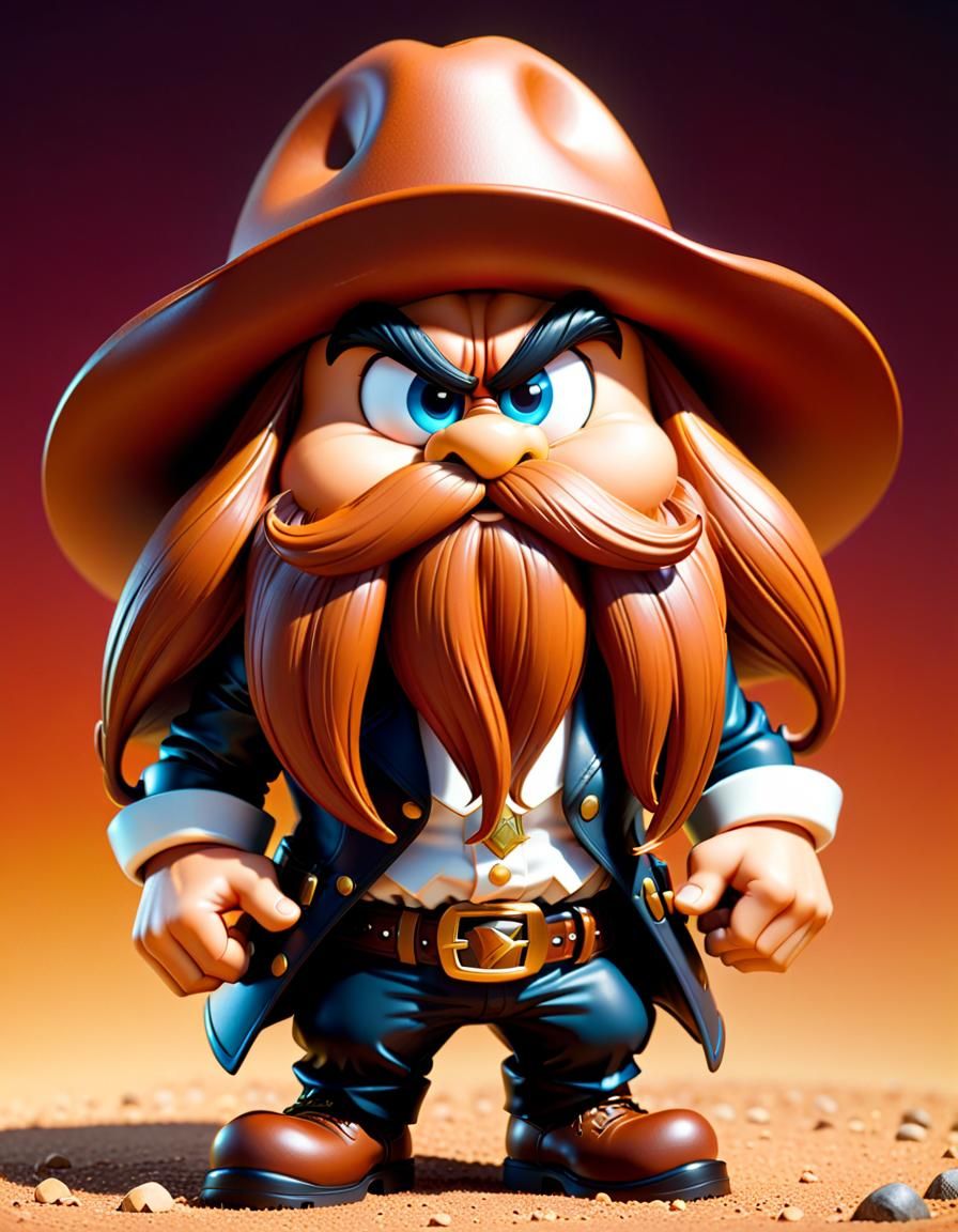 Ultra-Adorable Chibi Yosemite Sam Character