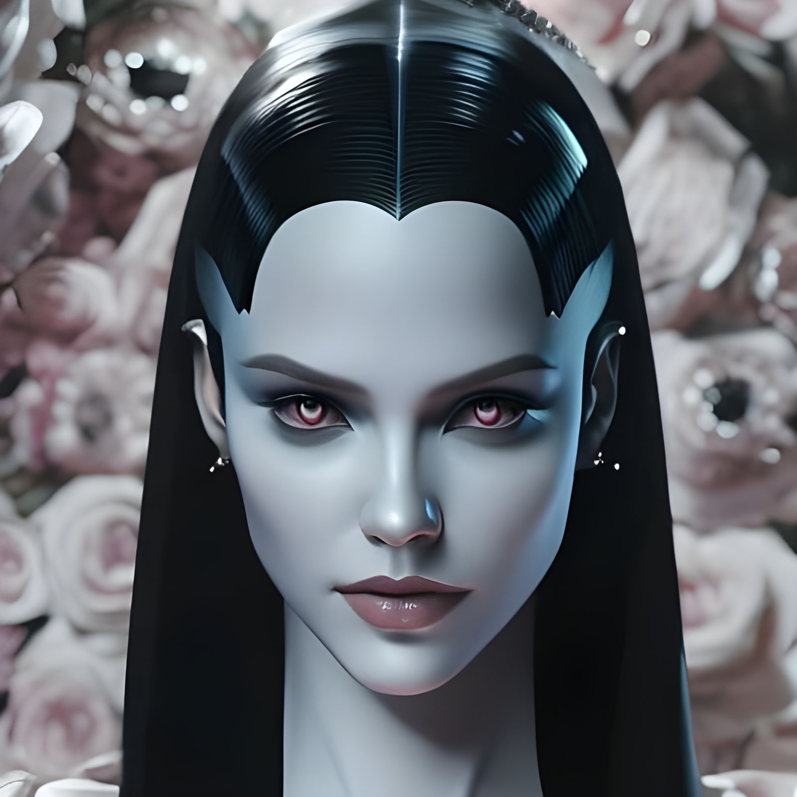 Surreal Alien Portrait in Giger Style, 8K