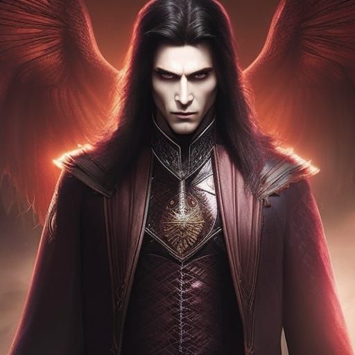 Handsome Vampire Portrait in Dark Fantasy Style