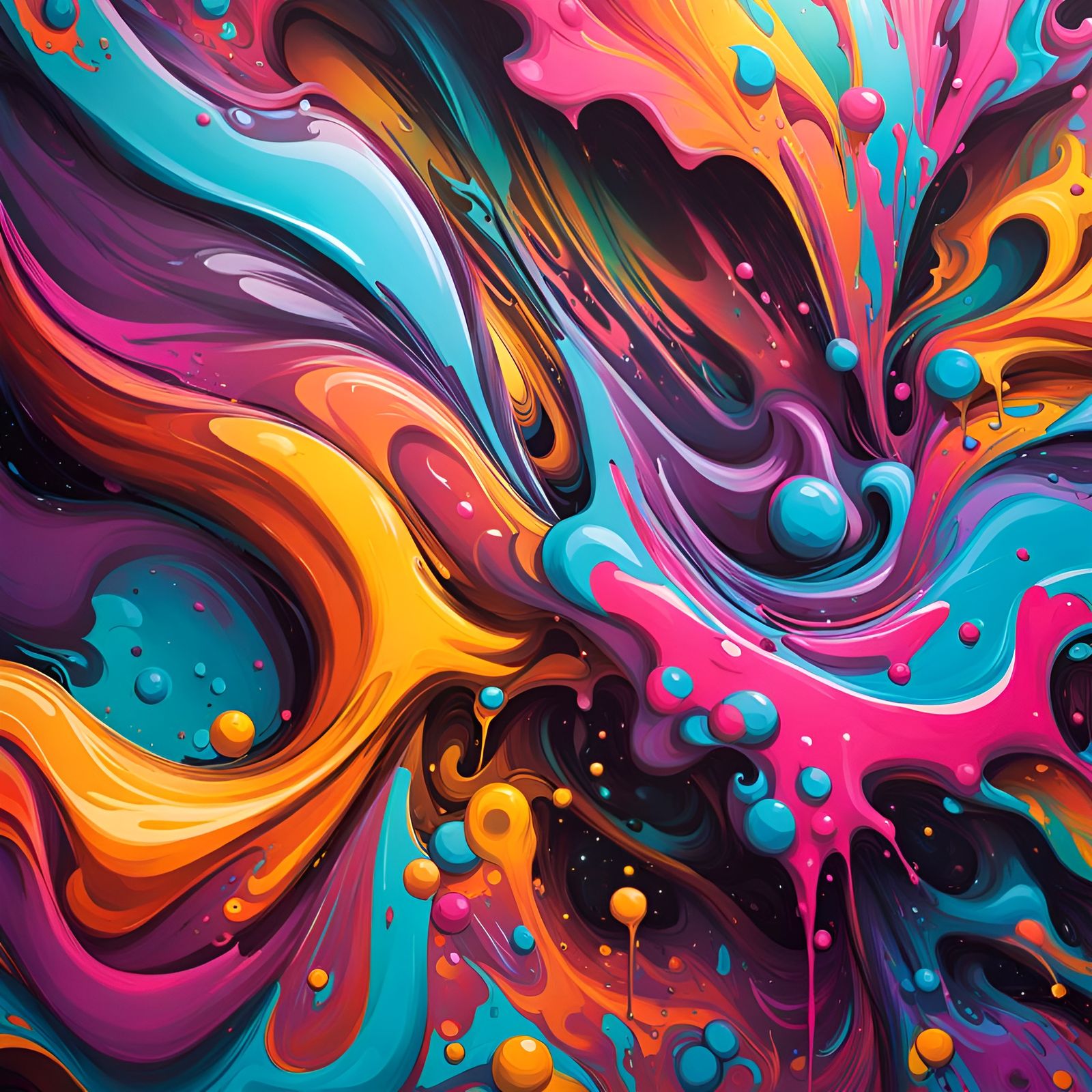 Colorful Graffiti Splash Art Background in Street Style