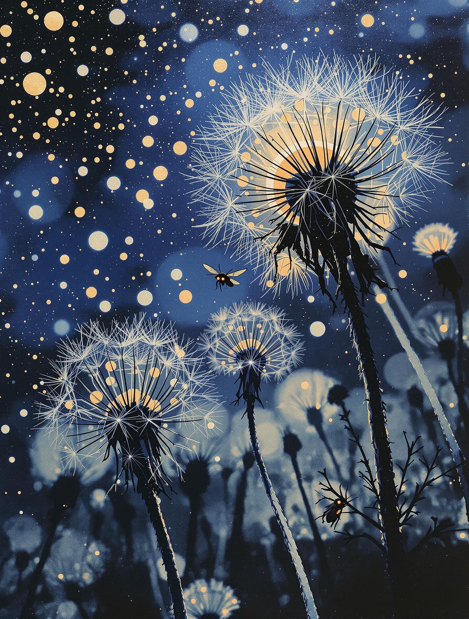 Ethereal Dandelion Orbs in a Cobalt Vault