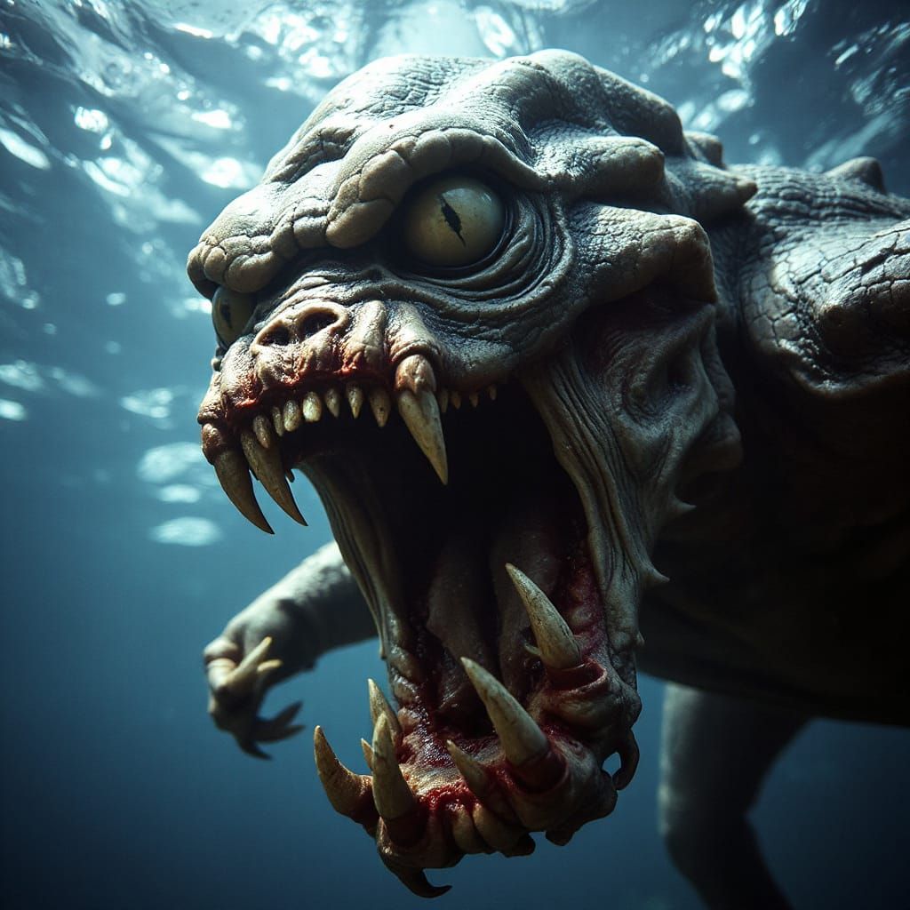 Terrifying Lovecraftian Deep One Sea Monster