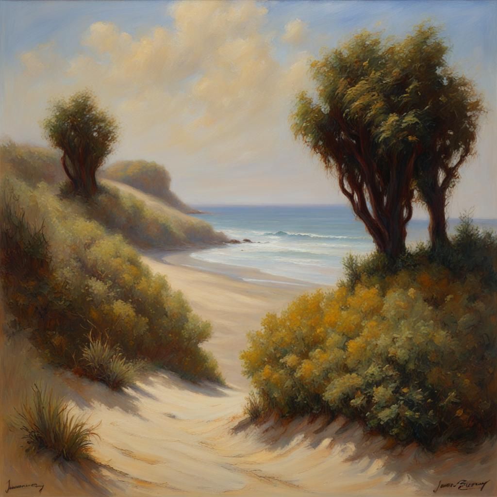Balboa Dreamscape in Rembrandt Style Oil Painting