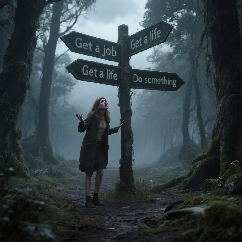 Crossroads of Choice in a Fantasy Forest