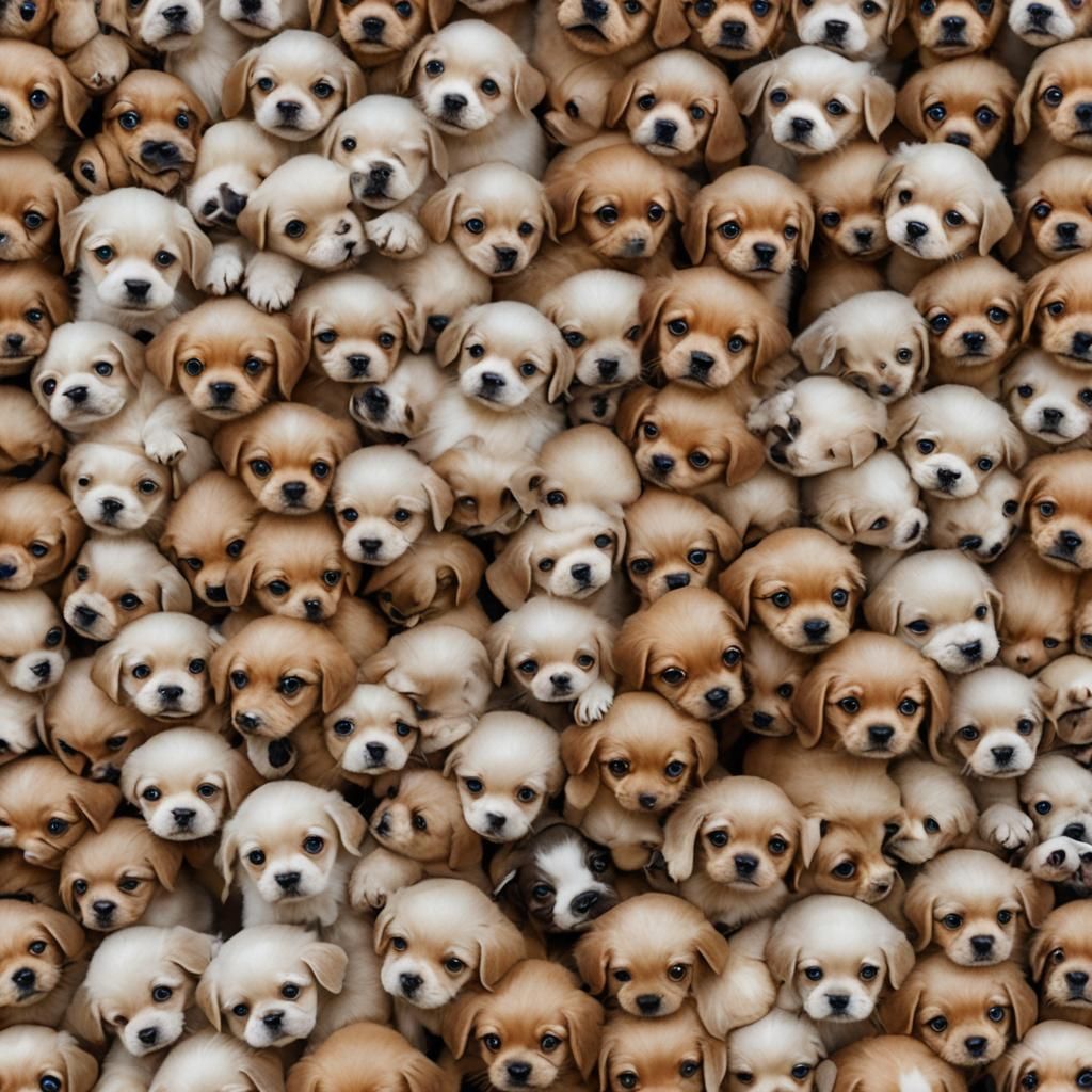 Adorable Puppies with Huge Eyes: Macro Photography