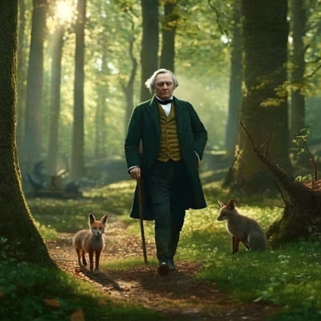 Danish Prime Minister Strolls in Enchanted Forest