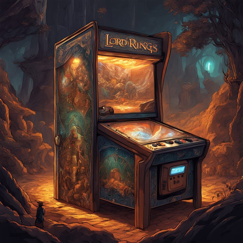 Lord of the Rings Pinball Machine Concept Art