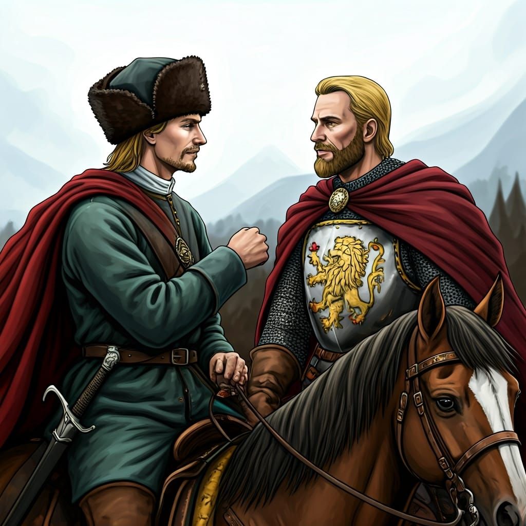 Polish Officer and Knight Exchange Banter