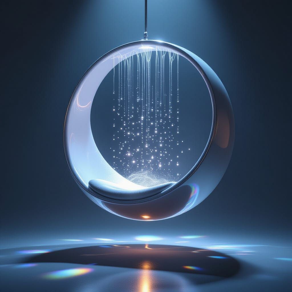 Futuristic Designer Chair of Spider Silk in Spotlight