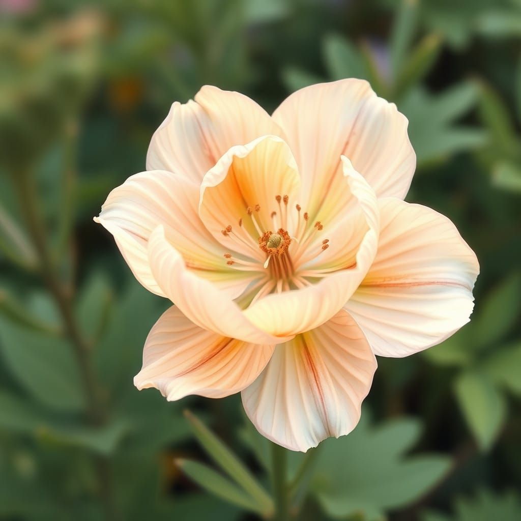 Whimsical Watercolor Floral Scene