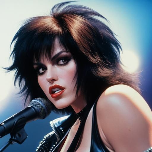 Rock Star on Stage in the 1980s