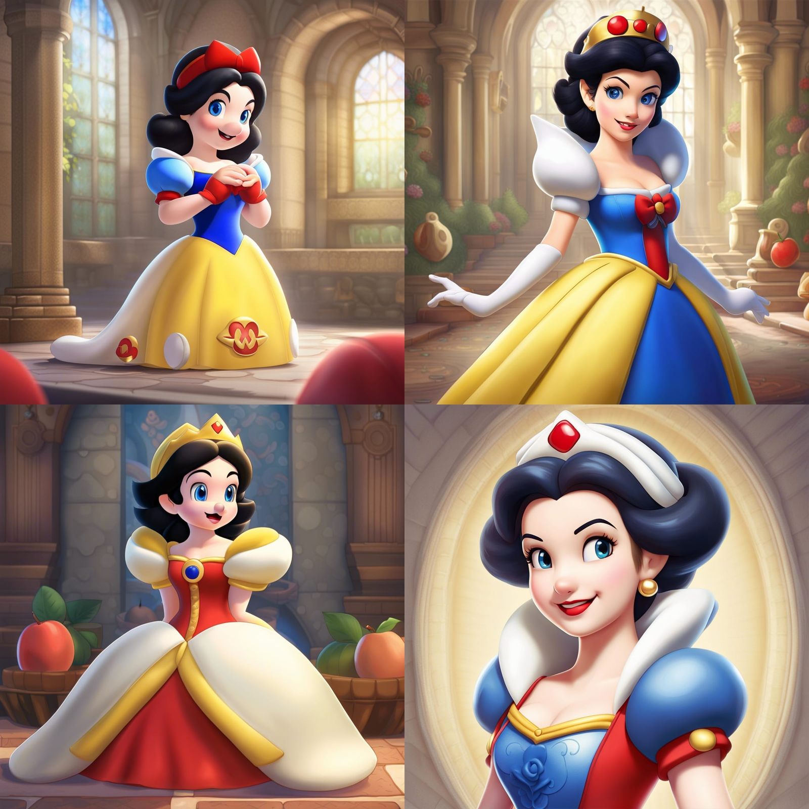 Mario as Snow White: A Disney Princess