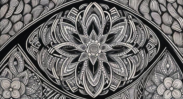 Detailed Zentangle Art with Swirling Patterns