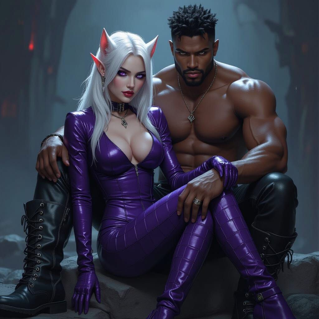 Vampire Werewolf Hybrid in Moody Dark Art Style