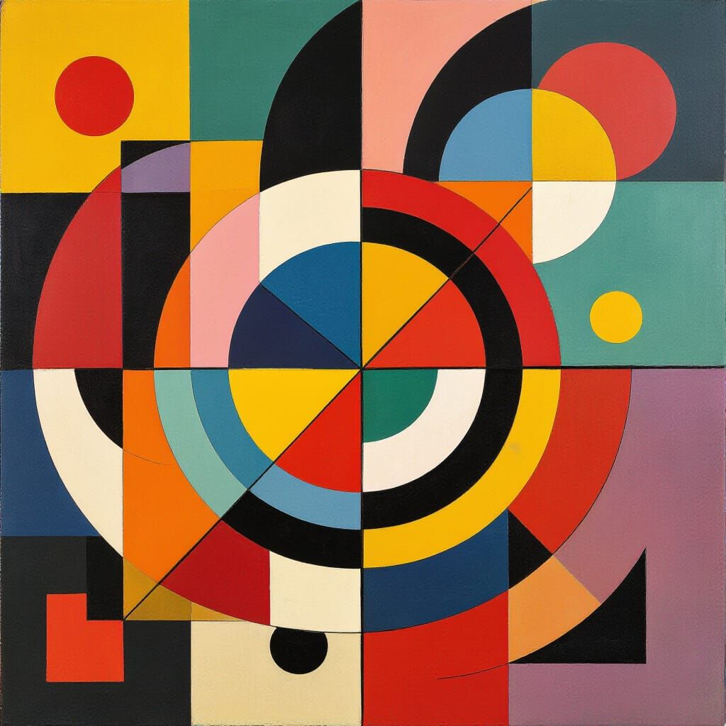 Geometric Abstraction in Bauhaus Style