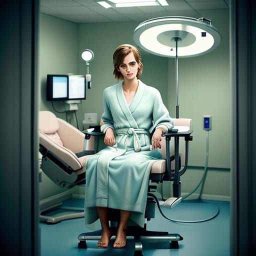 Portrait of Woman in Hospital Operating Theatre