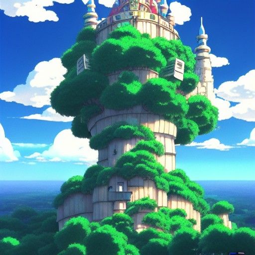 Fantasy Castle in the Sky: A Ghibli-esque Anime