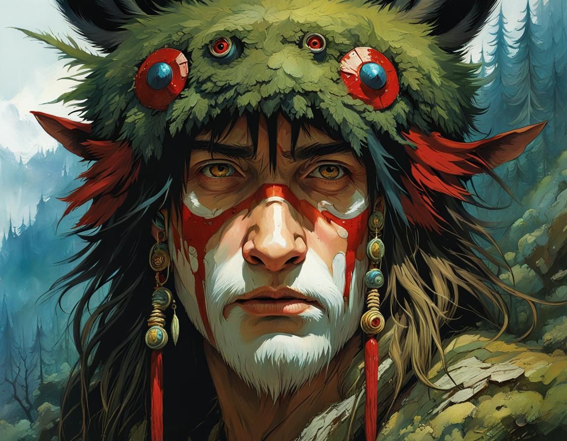 Princess Mononoke: Detailed Digital Art