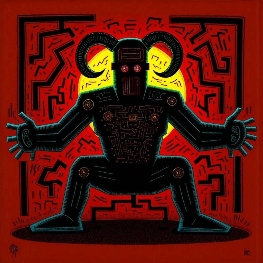 Minotaur Lost in a Mysterious Maze