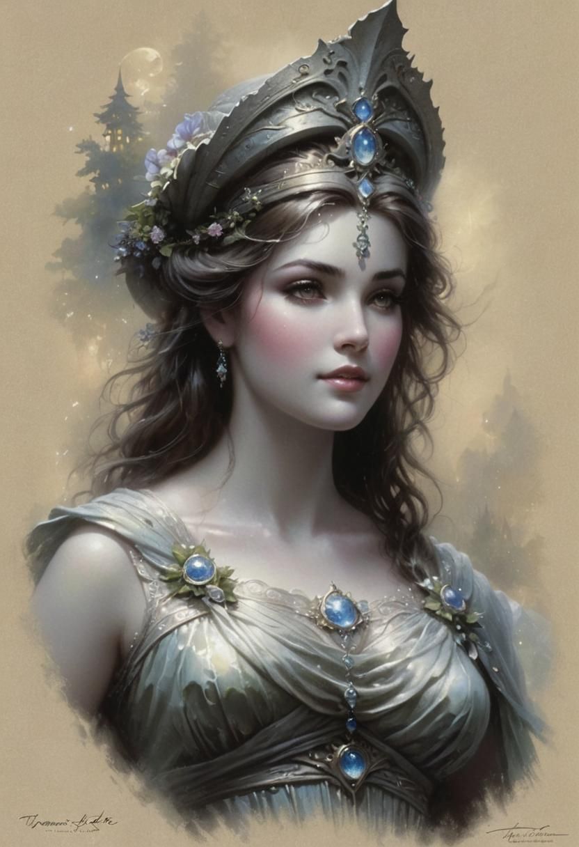 Ethereal Fantasy Landscape in Hyperdetailed Mist