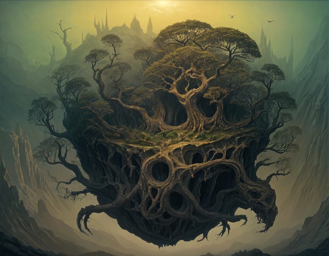 Surreal Landscape in a Dreamlike Atmosphere