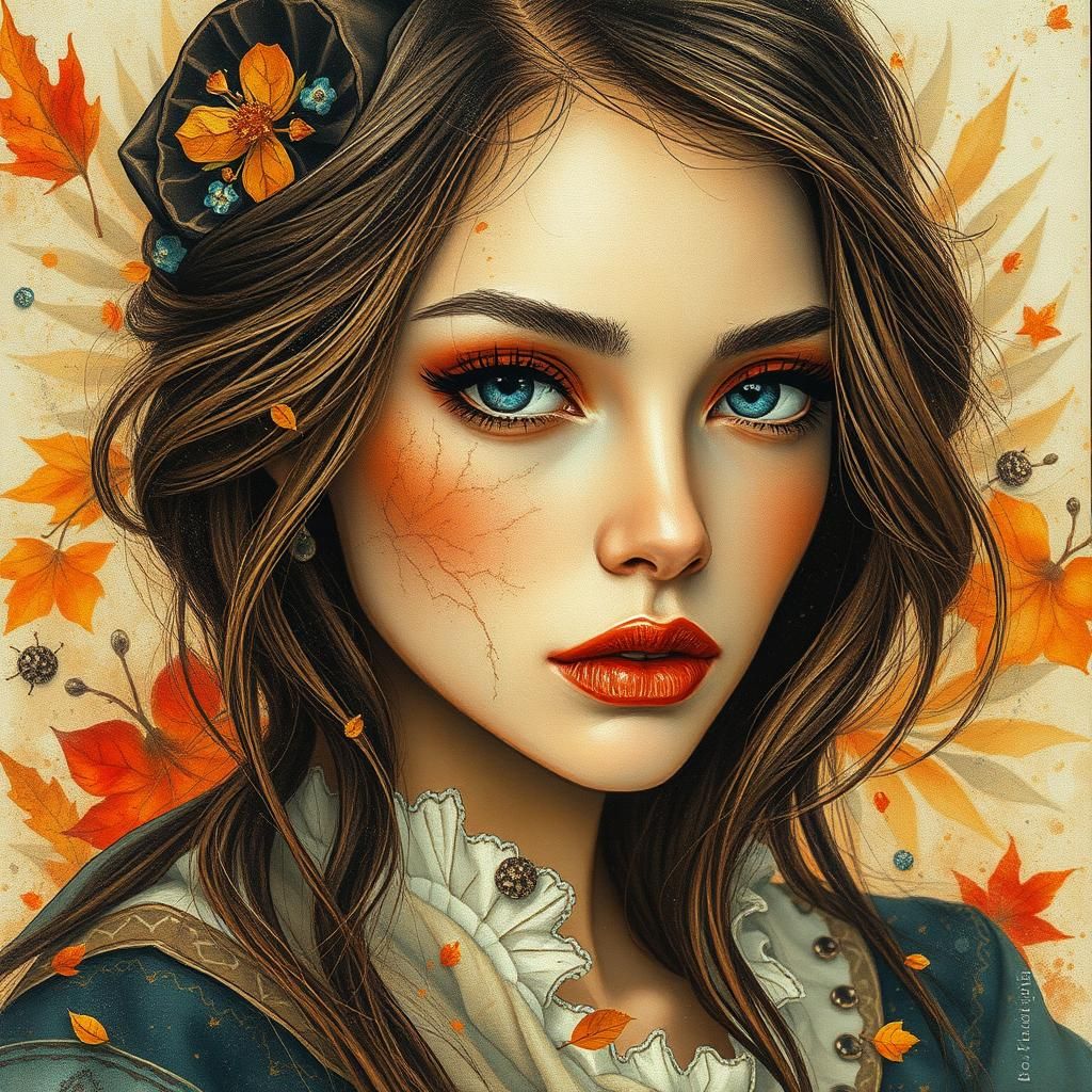 Injured girl .portrait