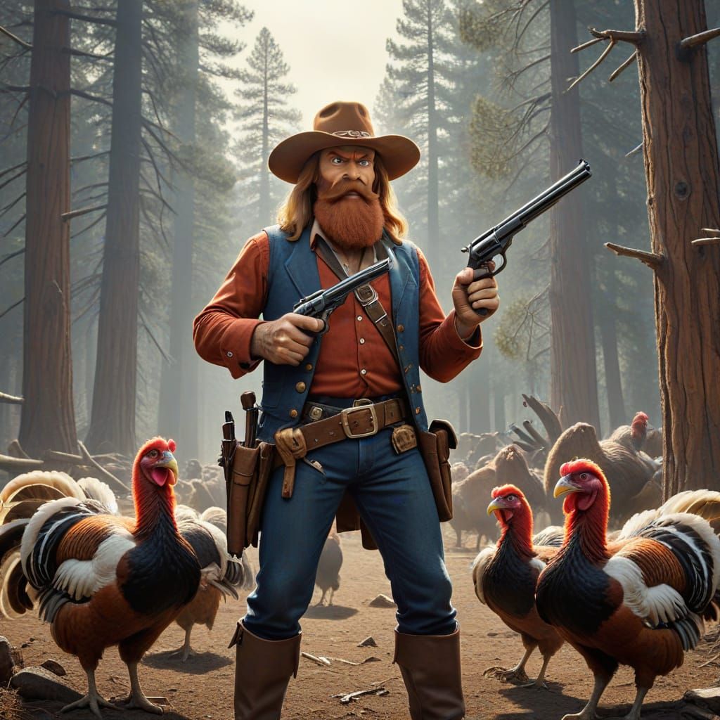 Yosemite Sam Movie Poster for Turkey Hunt